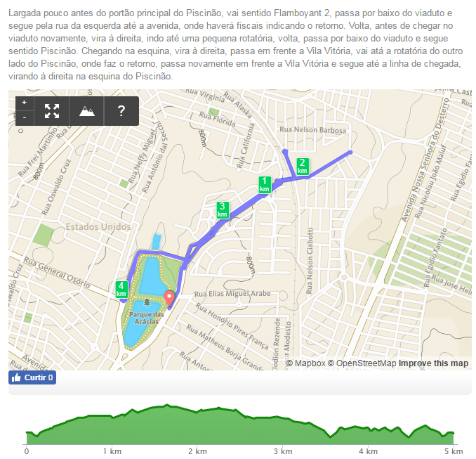 3a Corrida da Adoção - percurso